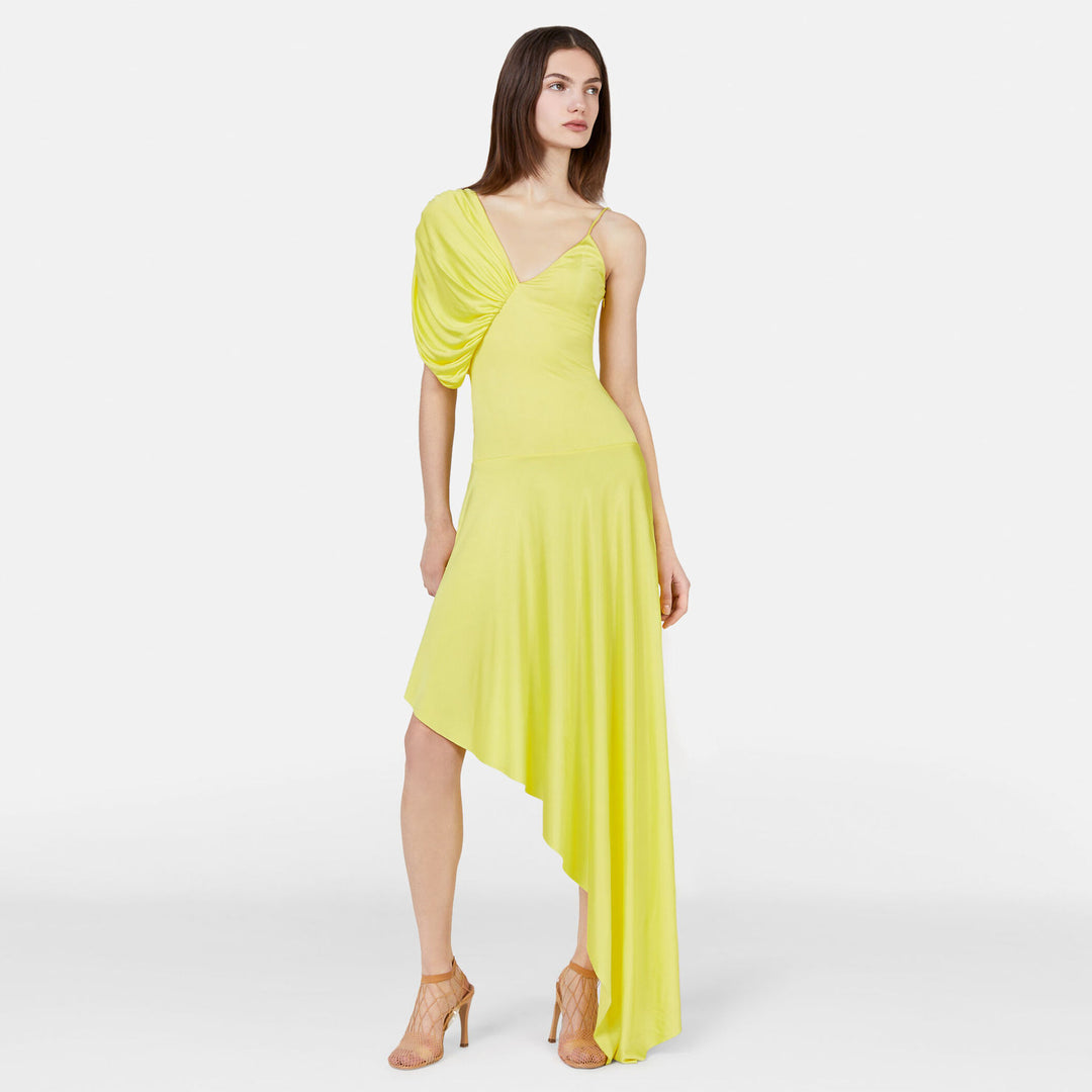Women's asymmetrical one-piece swimsuit with voluminous puff sleeves Mune Fashion