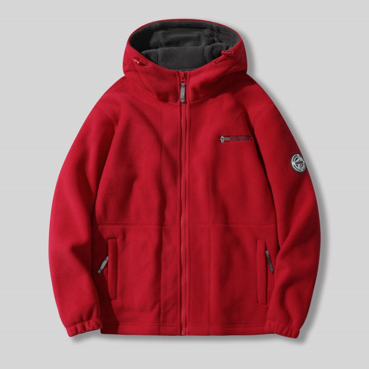Men's fleece jacket with detachable hood Mune Fashion