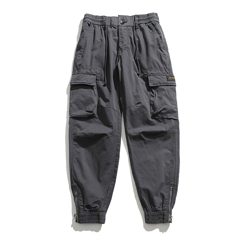 Herren Cargo-Joggerhose mit elastischem Komfortbund, Kniepaneelen und Reißverschluss-Knöcheln Mune Fashion