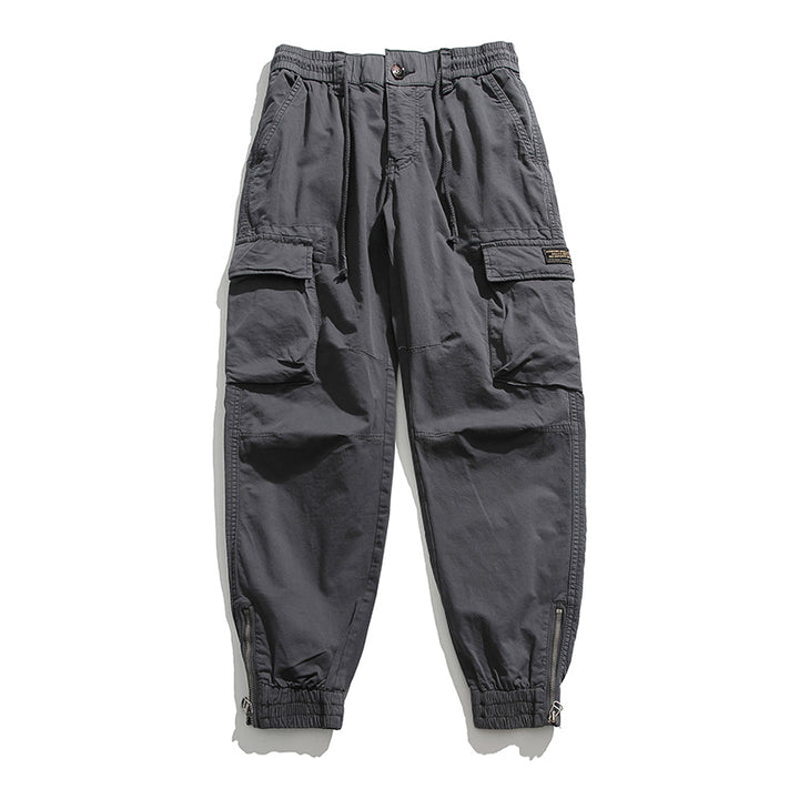 Herren Cargo-Joggerhose mit elastischem Komfortbund, Kniepaneelen und Reißverschluss-Knöcheln Mune Fashion