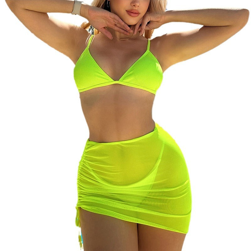 Women’s bikini set with adjustable straps and elegant wrap skirt Mune Fashion