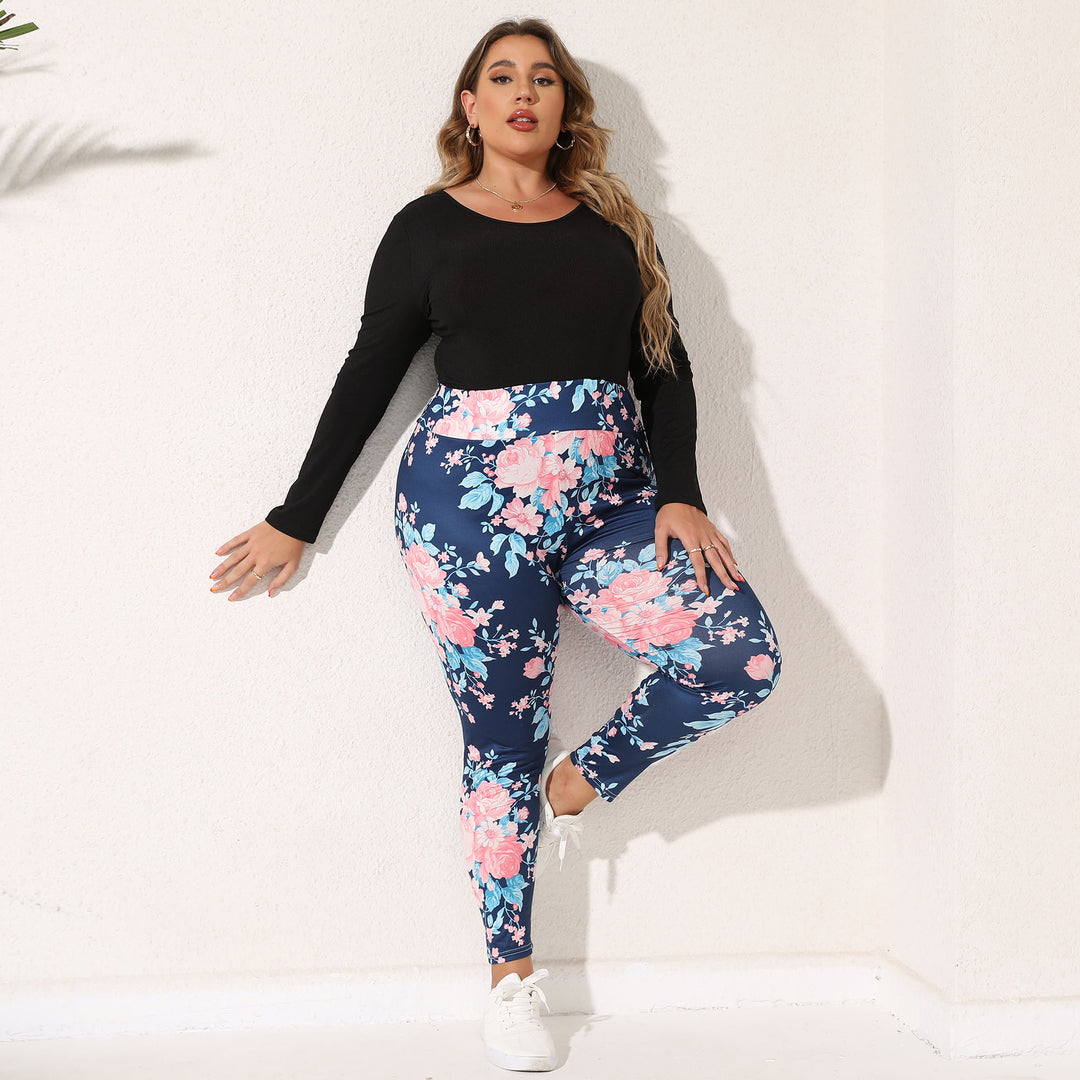 Ladies Flower Leggings Mune Fashion