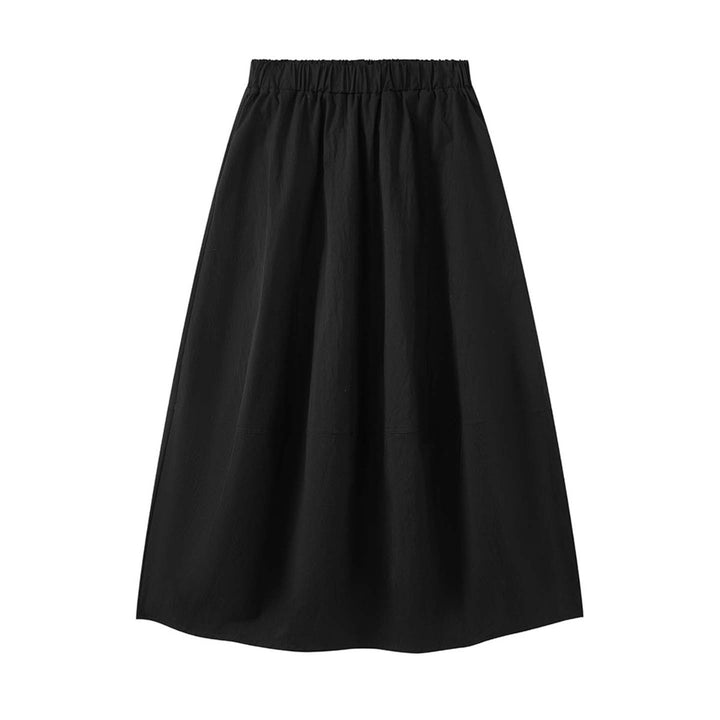 Women's midi skirt with high elastic waistband, flowing wide design and practical side pockets Mune Fashion