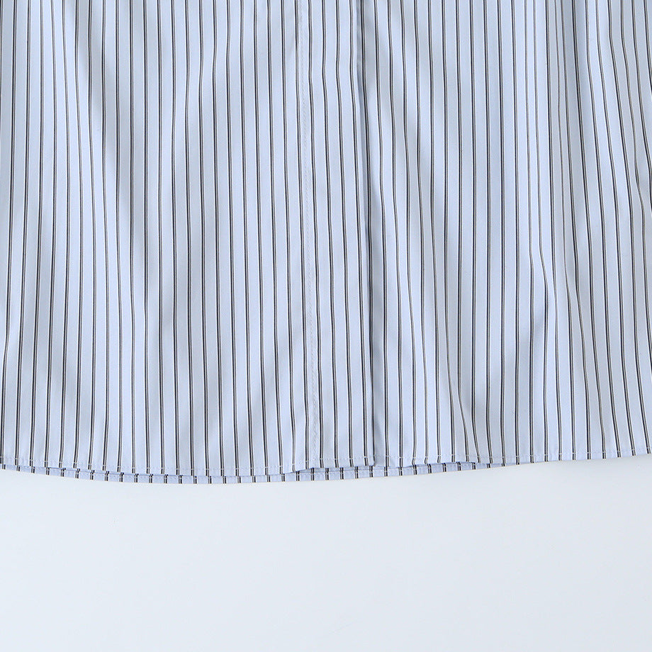 Ladies blouse with tie and concealed button placket Mune Fashion