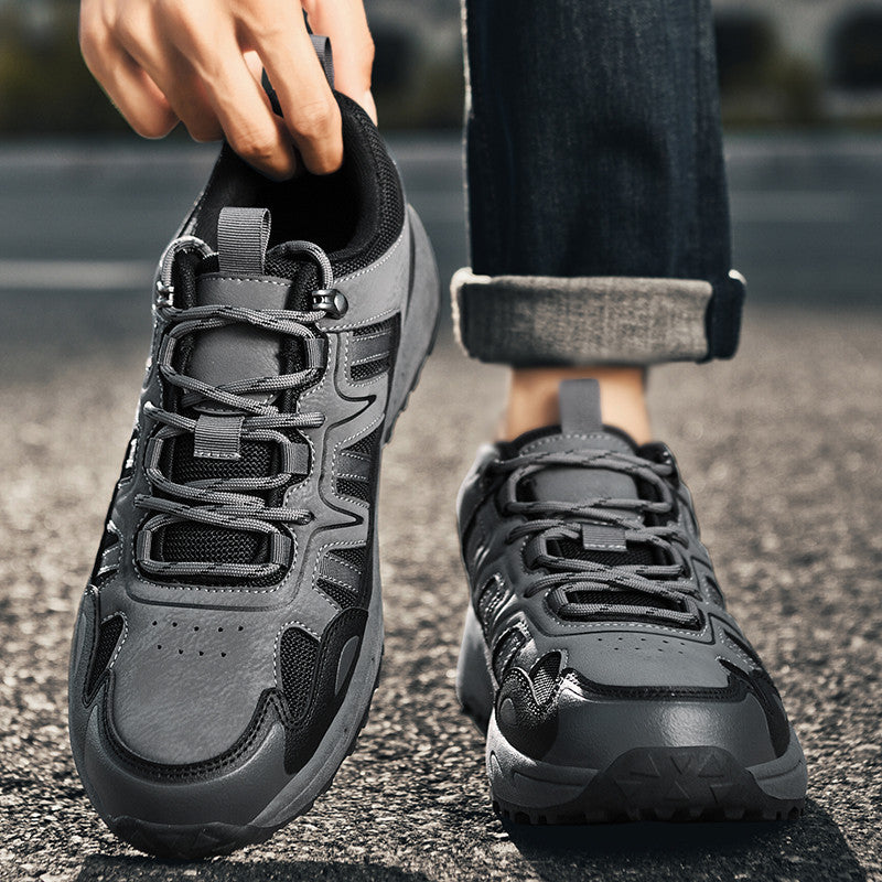 Men's outdoor expedition sneakers with reinforced toe cap, shock-absorbing hollow chamber sole, and profiled trail profile Mune Fashion