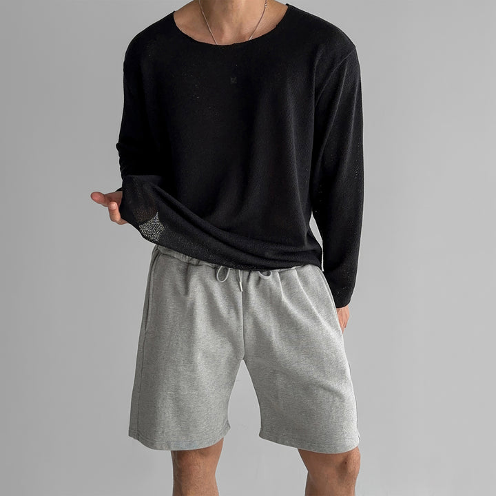 Men's Casual Crew Neck Shirt with Lightweight Fabric Mune Fashion