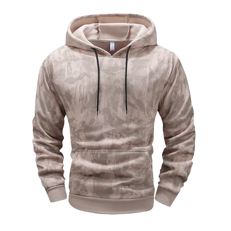 Men's Warm Lined Hooded Pullover