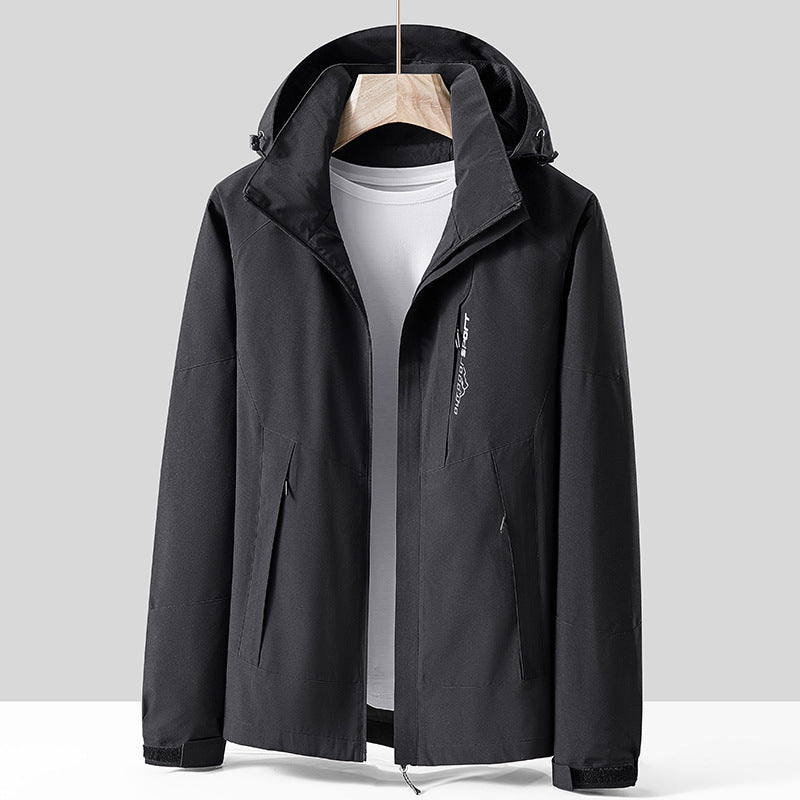 Unisex Breathable Softshell Outdoor Jacket in Colorblock Design with Adjustable Hood and Concealed Two-Way Zipper Mune Fashion