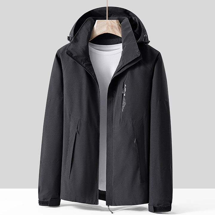 Unisex Breathable Softshell Outdoor Jacket in Colorblock Design with Adjustable Hood and Concealed Two-Way Zipper Mune Fashion