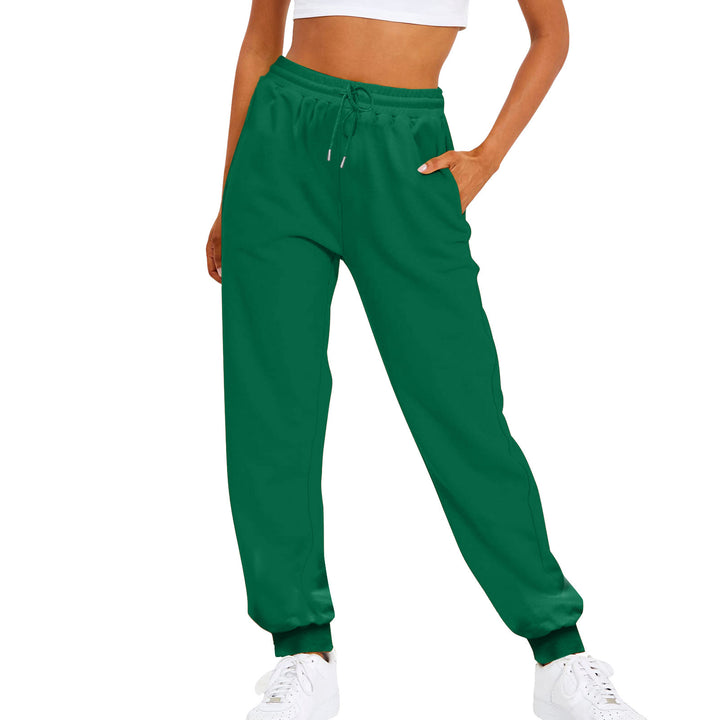 Women's comfortable jogging pants with drawstring, side pockets, and ribbed ankle cuffs Mune Fashion