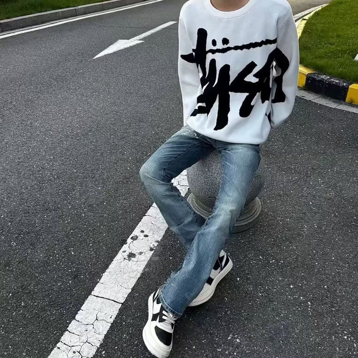 Men's Fashionable Chunky Knit Sweater with Graphic Design Mune Fashion