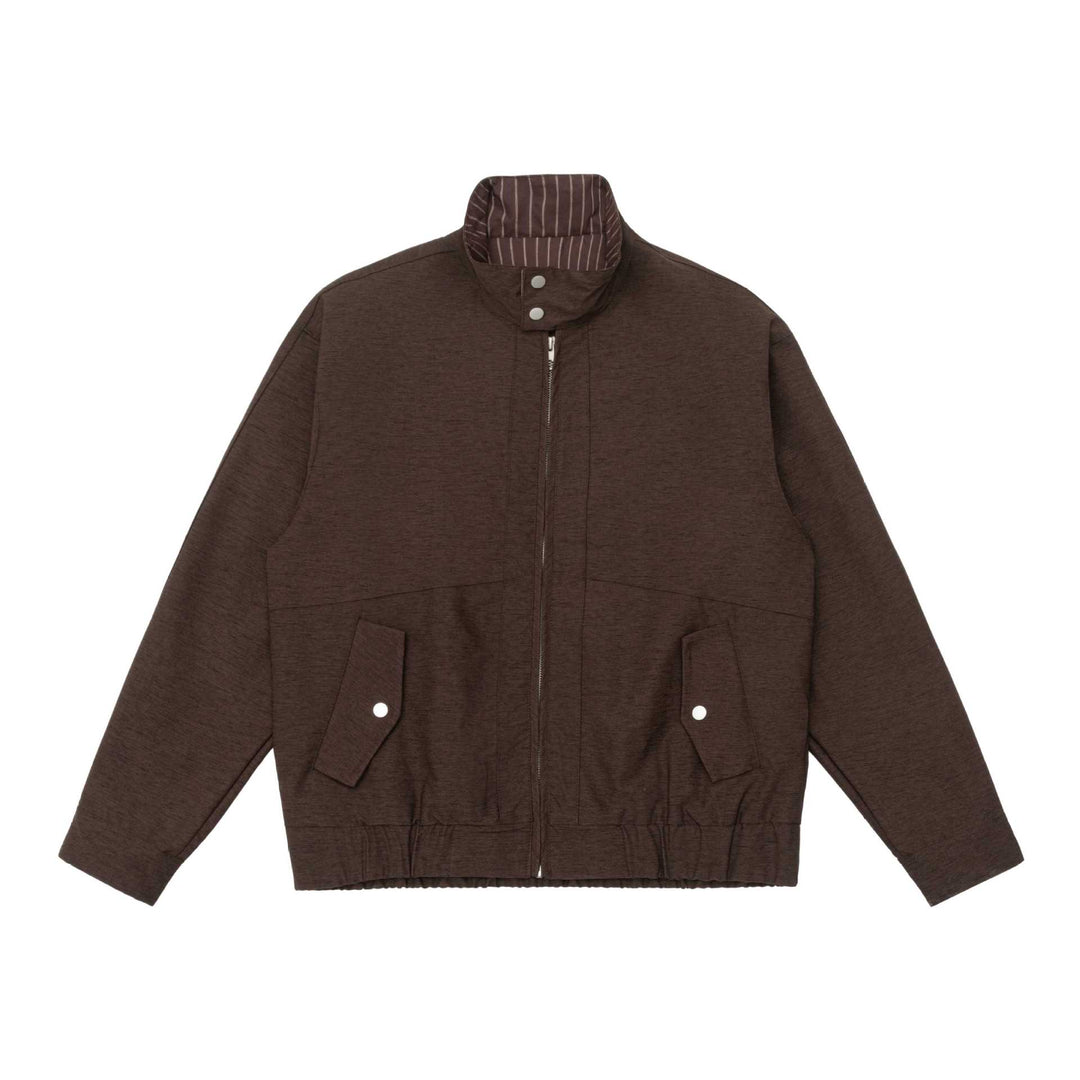 Men's Padded Bomber Jacket with Stand Collar, Flap Pockets and Elastic Hem Mune Fashion
