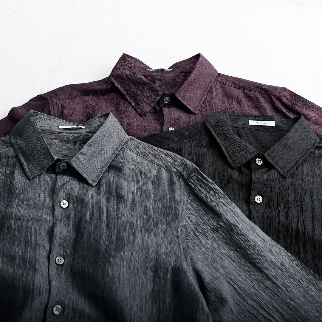 Men's Textured Linen-Cotton Shirt in Relaxed Fit Mune Fashion