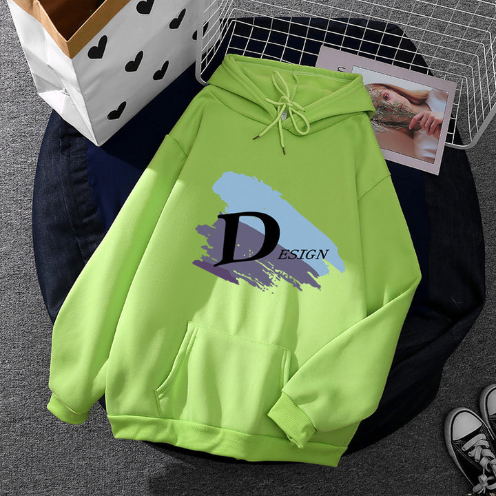 Unisex cool hooded sweatshirt with large brush logo, kangaroo pocket and adjustable hood Mune Fashion