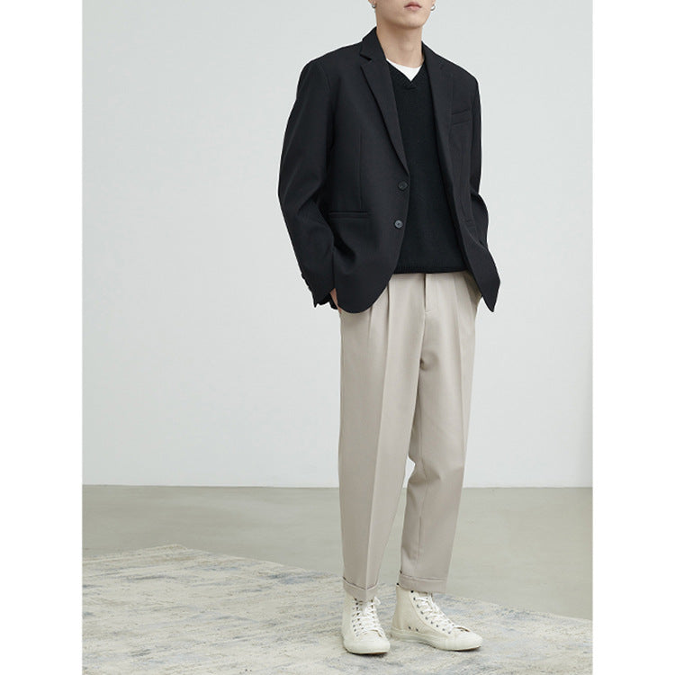 Men's lightweight half-lined blazer made of linen blend with relaxed fit Mune Fashion