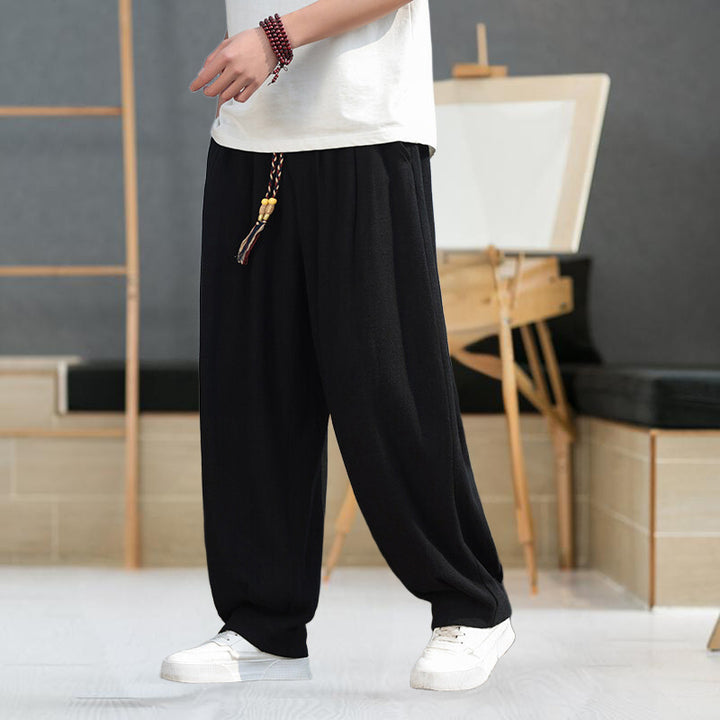 Men's harem pants in oversized baggy style with drawstring and elastic waistband Mune Fashion