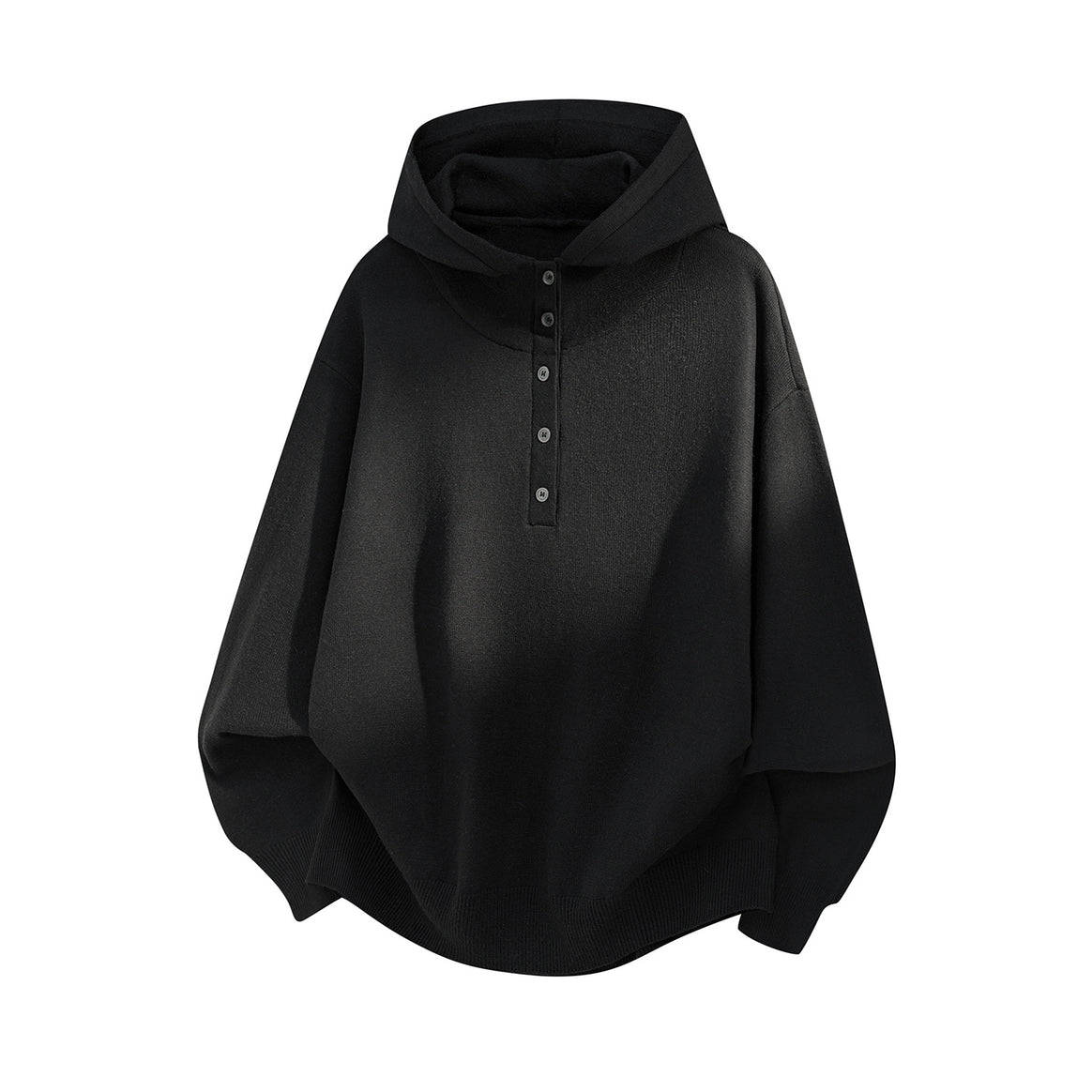 Unisex Oversize Hoodie with Button Placket and Wide Funnel Collar Mune Fashion