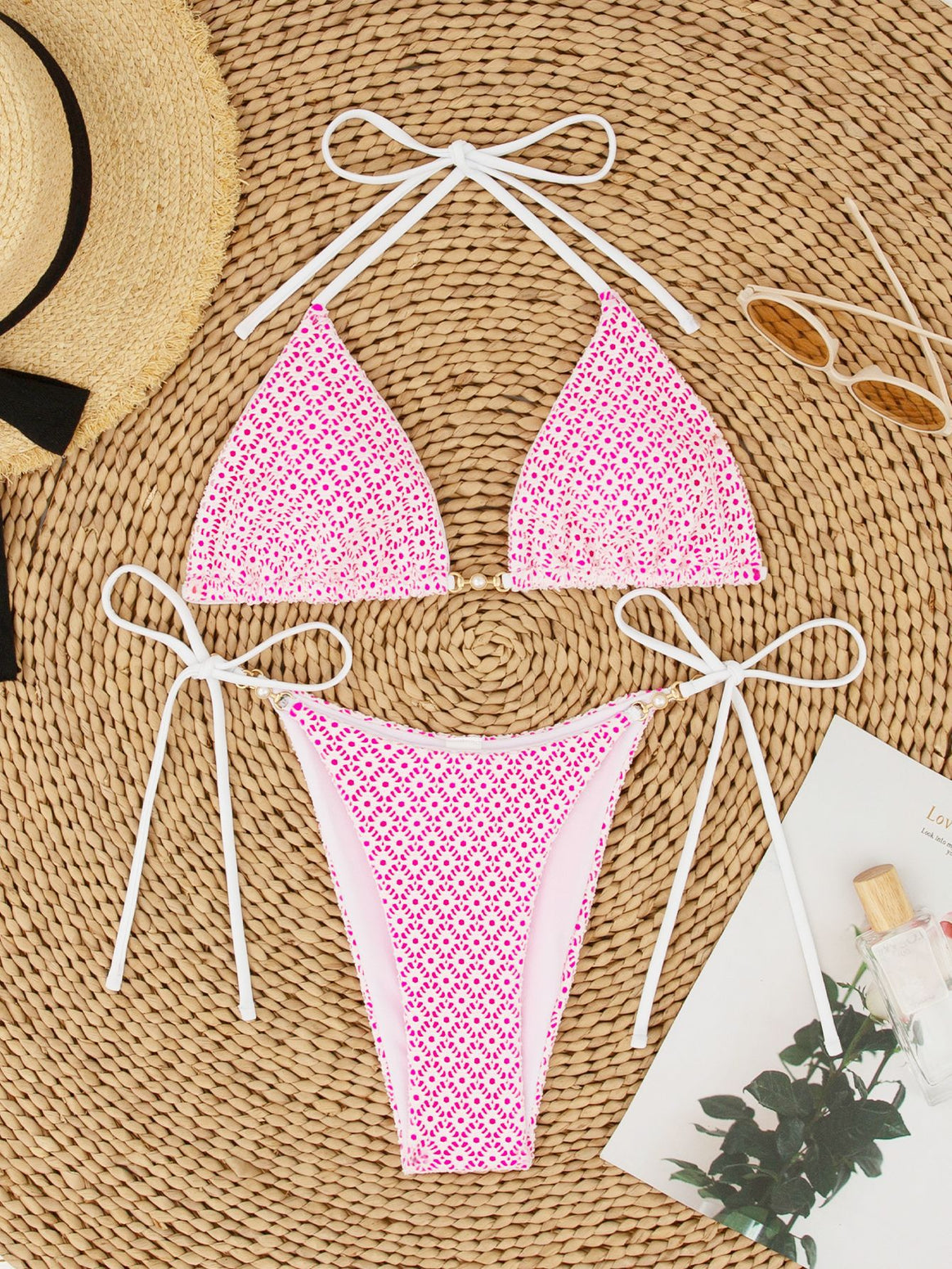 Ladies Bikini Set with stunning geometric design and adjustable straps Mune Fashion