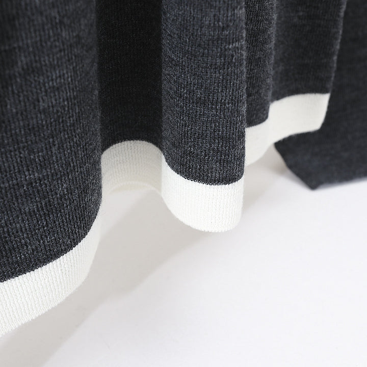 Women Layer-Look Fine Knit Long Sleeve with Henley Button Placket Mune Fashion