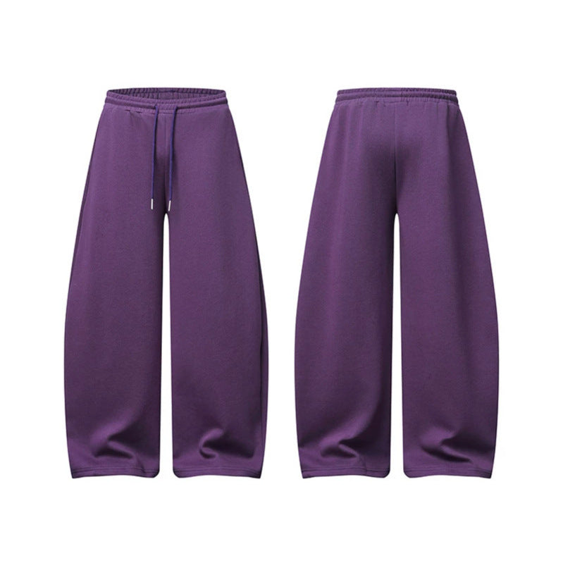 Women's palazzo sweatpants with high elastic waistband, drawstring and extra wide leg Mune Fashion