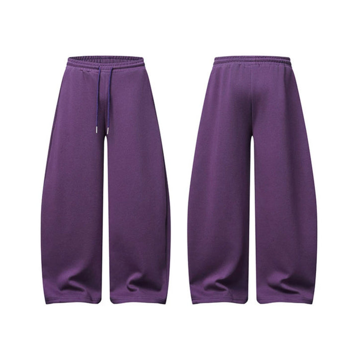 Women's palazzo sweatpants with high elastic waistband, drawstring and extra wide leg Mune Fashion