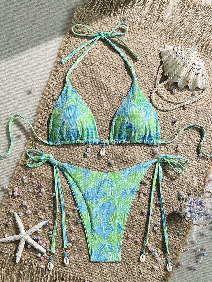 Women's Triangle Bikini with Shell Details Mune Fashion