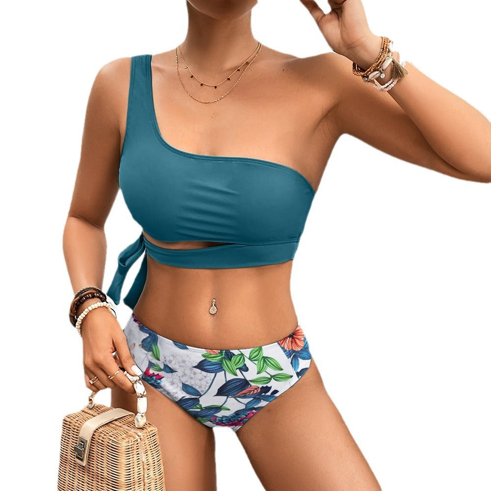 Women's Asymmetrical Bikini with Adjustable Ties Mune Fashion