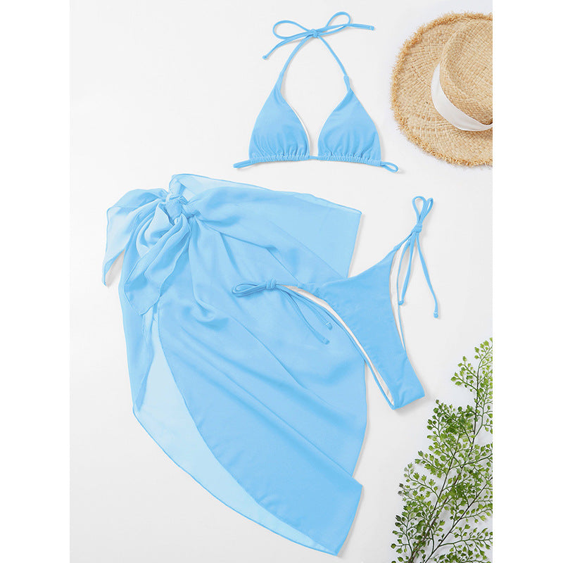 Women's bikini set with draped wrap skirt Mune Fashion