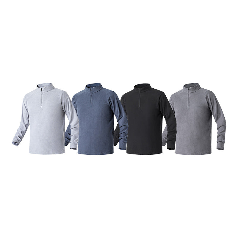 Herren Atmungsaktives Thermo‑Waffelshirt mit Halbzip und Raglanärmeln Mune Fashion