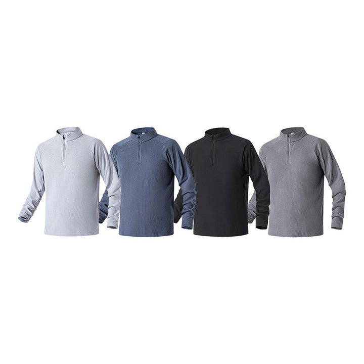 Herren Atmungsaktives Thermo‑Waffelshirt mit Halbzip und Raglanärmeln Mune Fashion