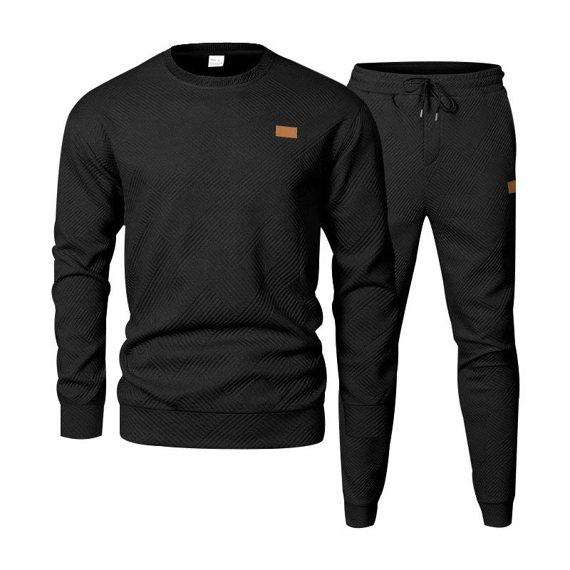 Men's structured cotton tracksuit set with regular fit, elastic waistband, and drawstring Mune Fashion