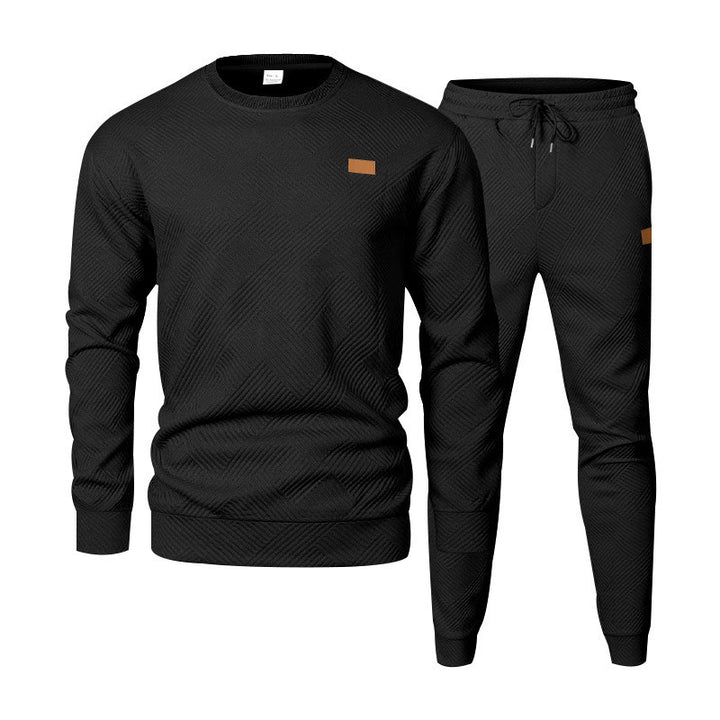 Men's structured cotton tracksuit set with regular fit, elastic waistband, and drawstring Mune Fashion