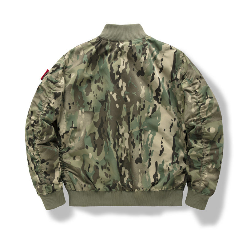 Men's military bomber jacket with reinforced multi-functional pockets and stand-up collar Mune Fashion