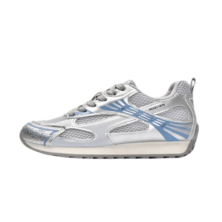 Women Lightweight Mesh Running and Leisure Sneakers with Profiled Rubber Sole Mune Fashion