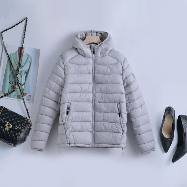 Women's nano ultralight quilted hooded jacket with thermal insulating filling and adjustable drawstring Mune Fashion