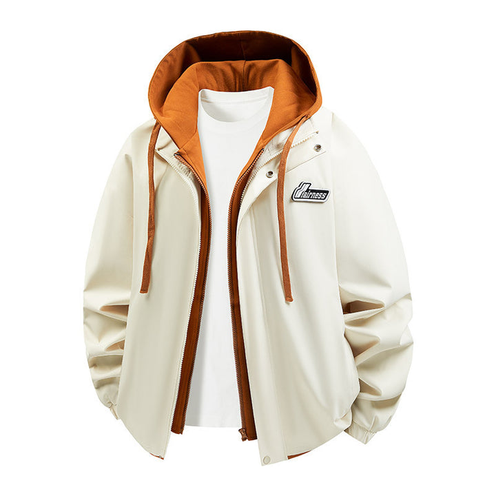 Men's sporty transitional jacket with hood Mune Fashion