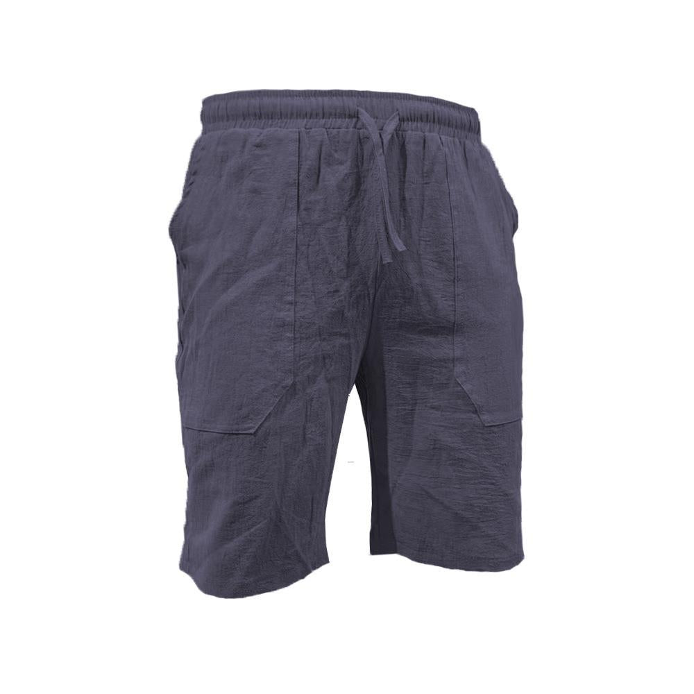 Men's casual travel Bermuda shorts with crinkle texture, adjustable drawstring, and large volume patch pockets Mune Fashion
