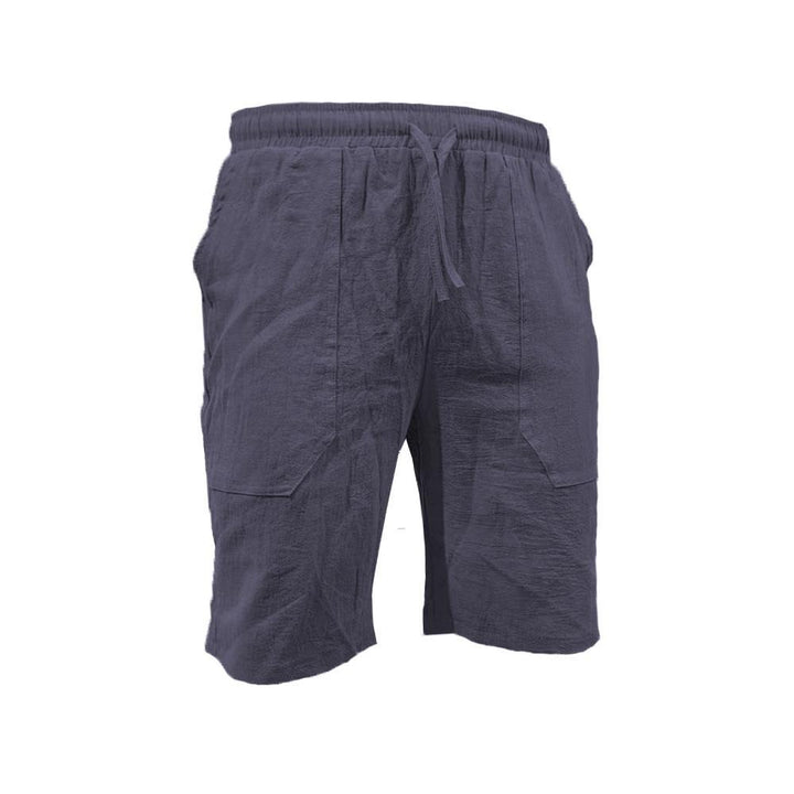 Men's casual travel Bermuda shorts with crinkle texture, adjustable drawstring, and large volume patch pockets Mune Fashion