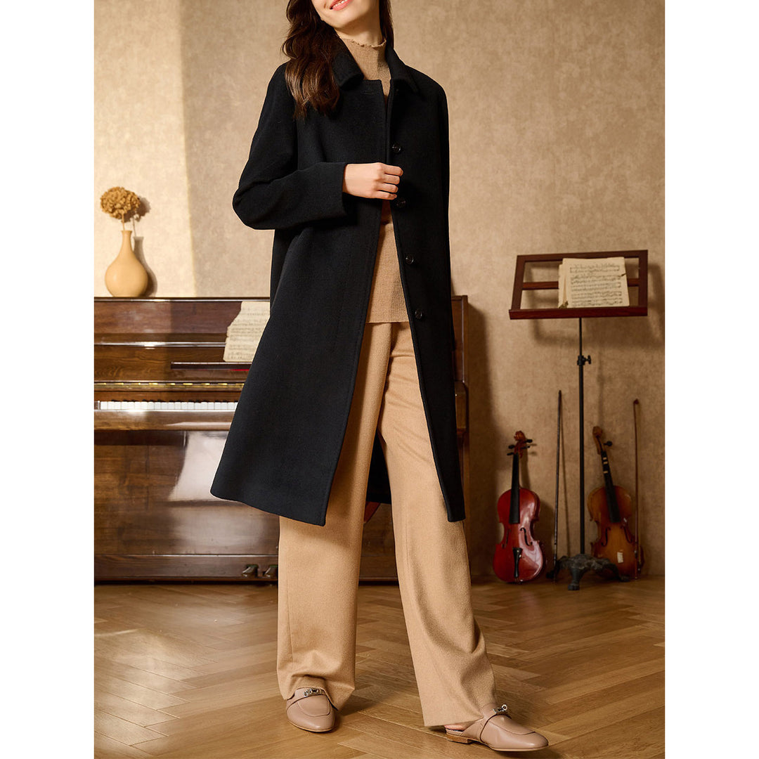 Women's Elegant and Stylish Wool Coat Mune Fashion
