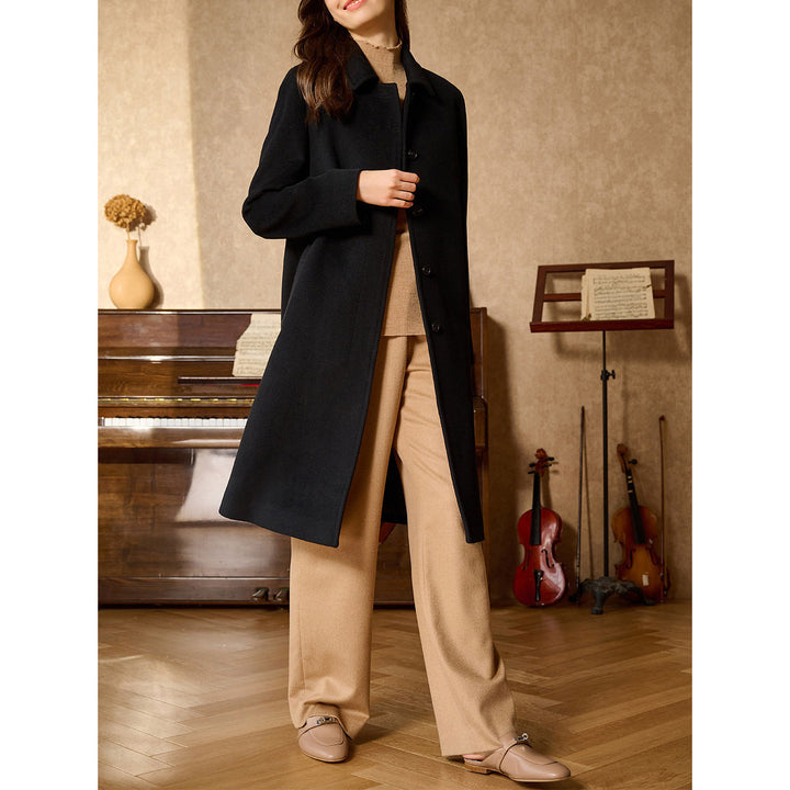 Women's Elegant and Stylish Wool Coat Mune Fashion