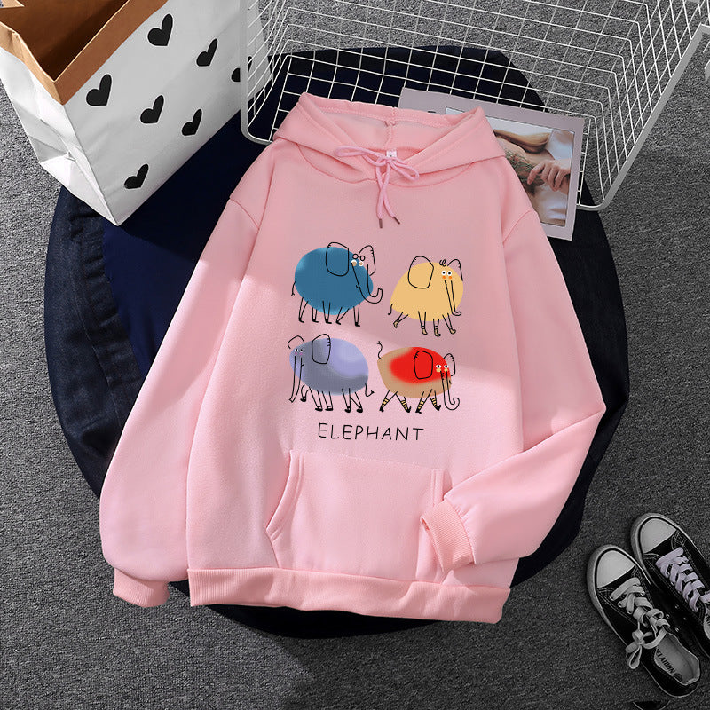 Women’s hoodie with minimalist graphic, loose oversized fit and kangaroo pocket Mune Fashion