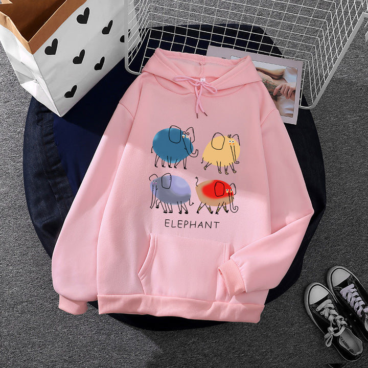 Women’s hoodie with minimalist graphic, loose oversized fit and kangaroo pocket Mune Fashion