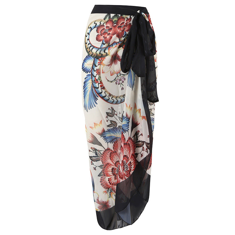 Women's One-Piece Swimsuit with Stylish Crane Design Mune Fashion