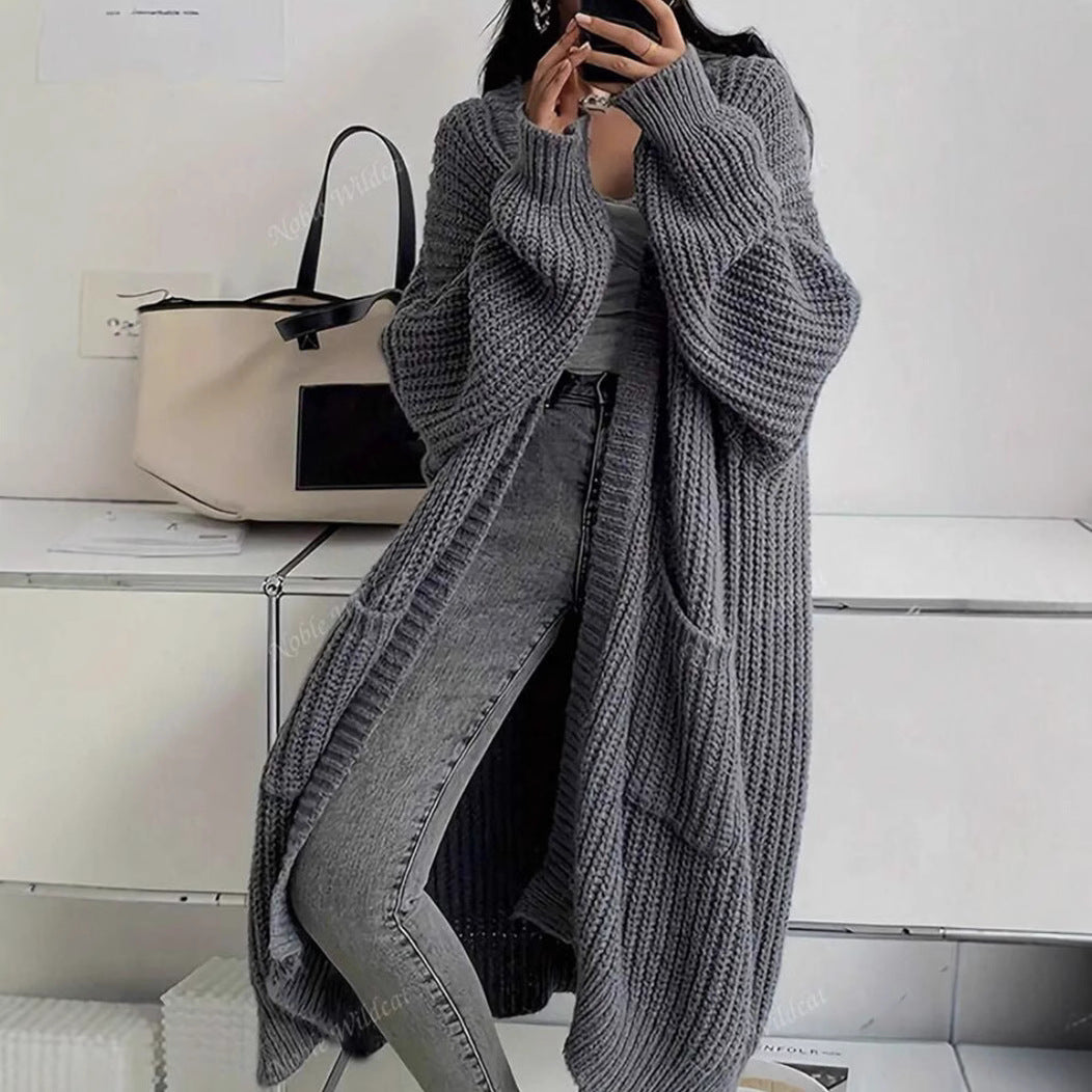 Women's Oversized Knitted Coat Mune