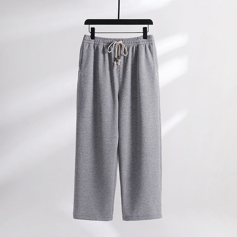 Unisex Padded Fleece Jogging Pants with Elastic Waistband Drawstring and Slim Ankle Cuff Mune Fashion