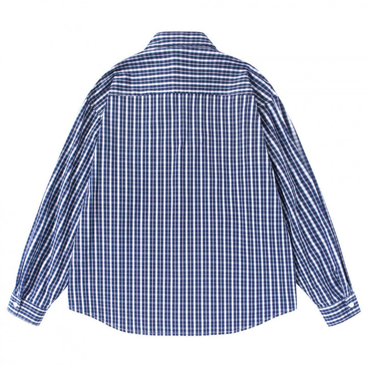 Men's loose-fitting checkered shirt with double breast pockets Mune Fashion