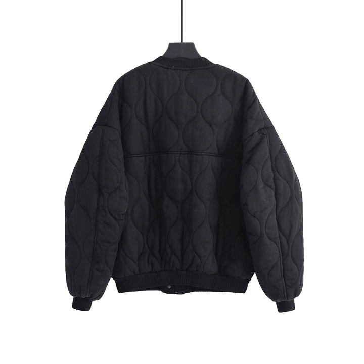 Women's Quilted Bomber Jacket with Organic Quilting and Snap Front Mune Fashion