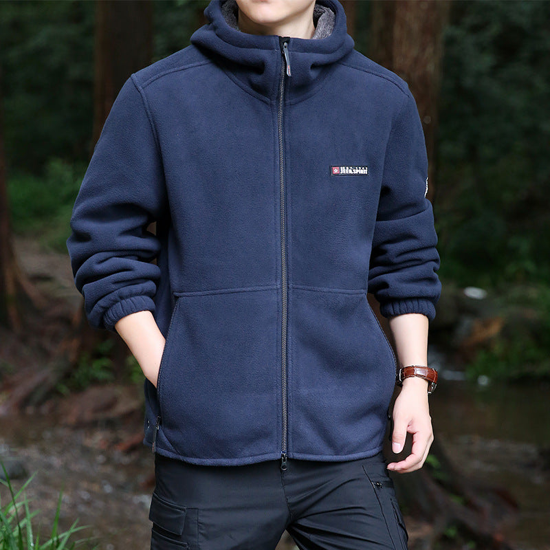 Men's Fleece Jacket with Hood Mune Fashion