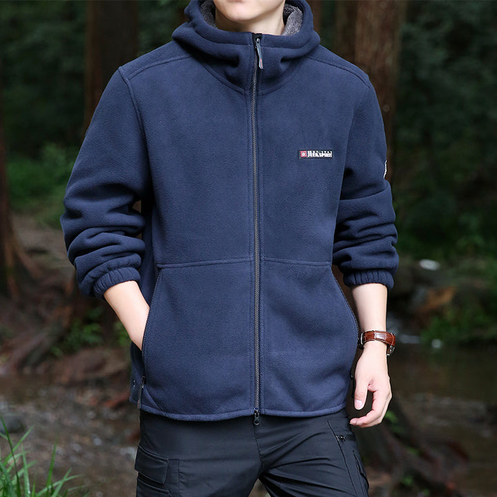 Men's Fleece Jacket with Hood Mune Fashion