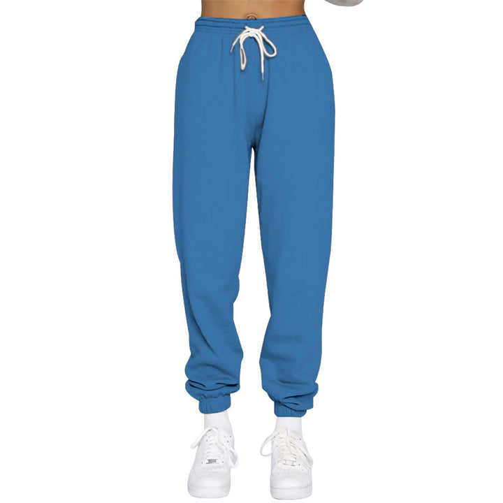 Women nan High-Waist Relax-Jogging Pants with elastic comfort waistband, drawstring and ribbed ankle cuffs Mune Fashion